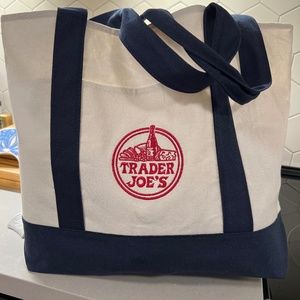 Navy Trader Joe’s canvas tote